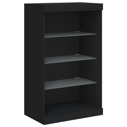 Sideboard mit LED-Leuchten Schwarz 60,5x37x100 cm - Pazzar.ch