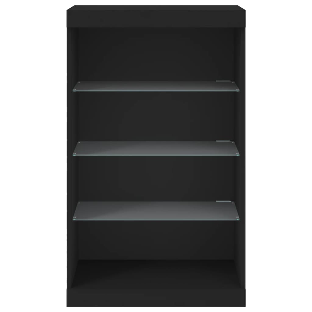 Sideboard mit LED-Leuchten Schwarz 60,5x37x100 cm - Pazzar.ch