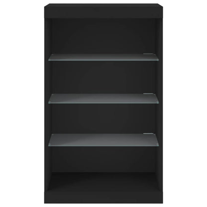 Sideboard mit LED-Leuchten Schwarz 60,5x37x100 cm - Pazzar.ch