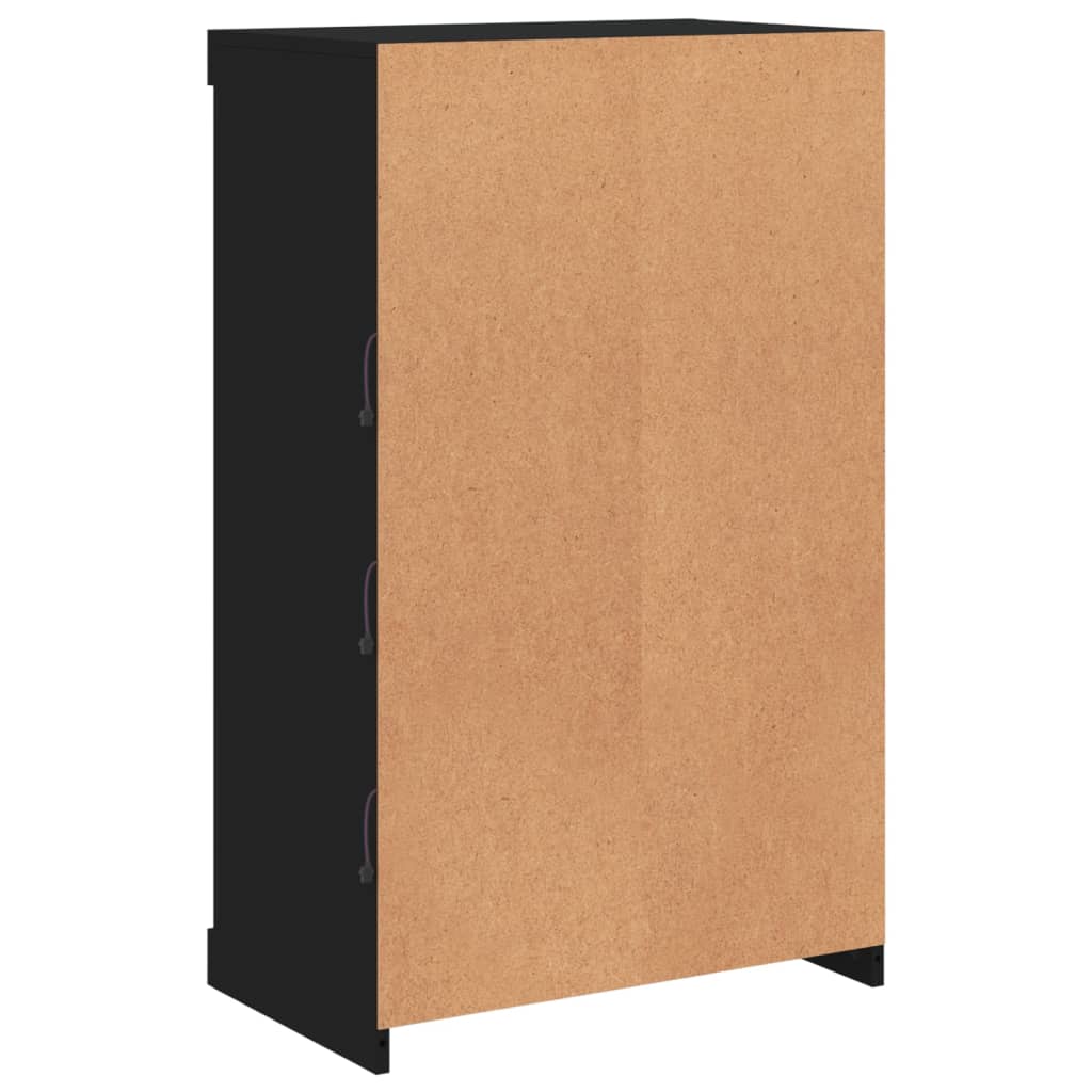 Sideboard mit LED-Leuchten Schwarz 60,5x37x100 cm - Pazzar.ch