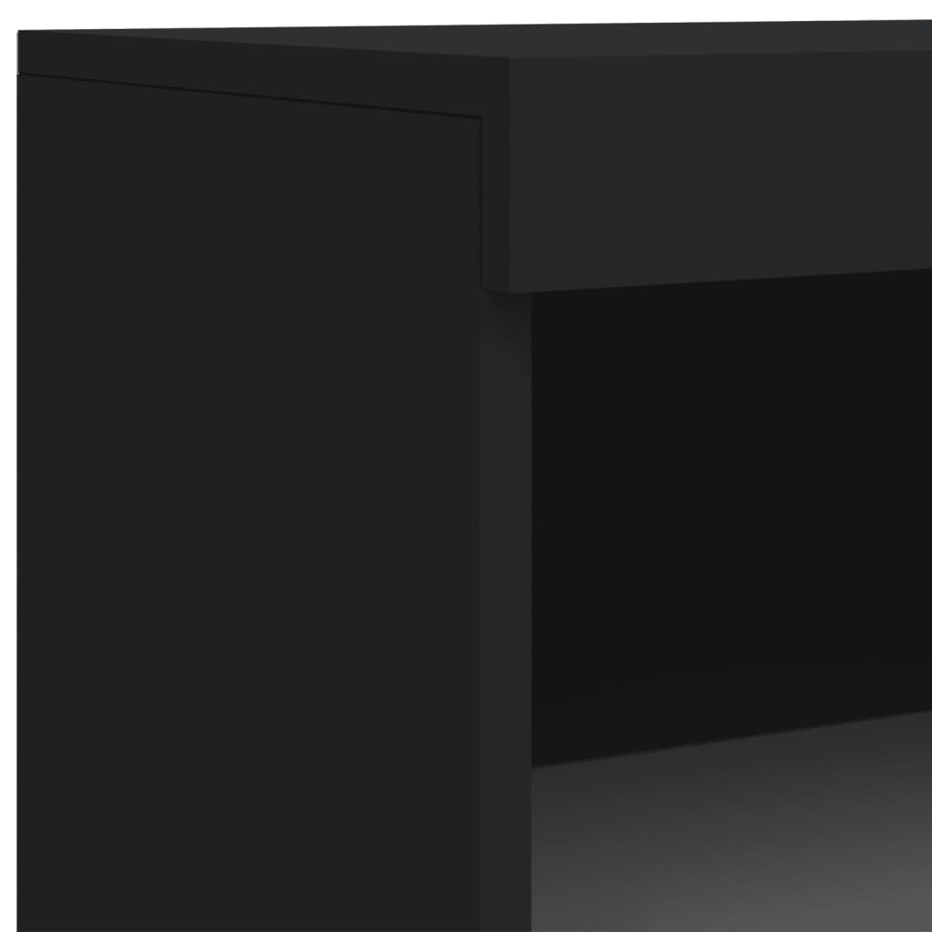 Sideboard mit LED-Leuchten Schwarz 60,5x37x100 cm - Pazzar.ch