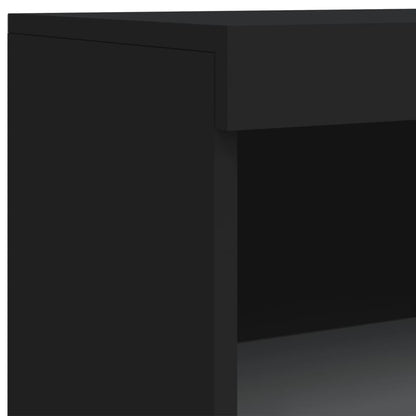 Sideboard mit LED-Leuchten Schwarz 60,5x37x100 cm - Pazzar.ch