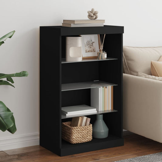 Sideboard mit LED-Leuchten Schwarz 60,5x37x100 cm - Pazzar.ch