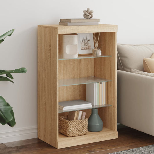 Sideboard mit LED-Leuchten Sonoma-Eiche 60,5x37x100 cm - Pazzar.ch