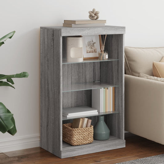 Sideboard mit LED-Leuchten Grau Sonoma 60,5x37x100 cm - Pazzar.ch