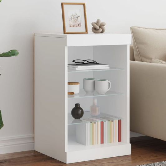 Sideboard mit LED-Leuchten Weiß 41x37x67 cm - Pazzar.ch