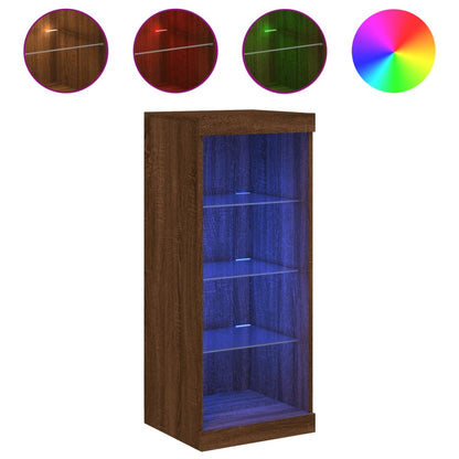 Sideboard mit LED-Leuchten Braun Eichen-Optik 41x37x100 cm - Pazzar.ch