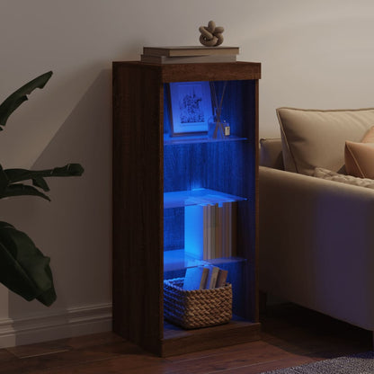 Sideboard mit LED-Leuchten Braun Eichen-Optik 41x37x100 cm - Pazzar.ch