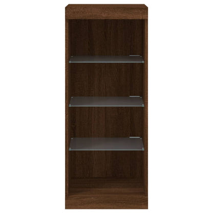 Sideboard mit LED-Leuchten Braun Eichen-Optik 41x37x100 cm - Pazzar.ch