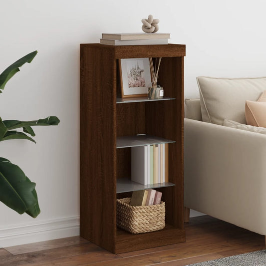 Sideboard mit LED-Leuchten Braun Eichen-Optik 41x37x100 cm - Pazzar.ch