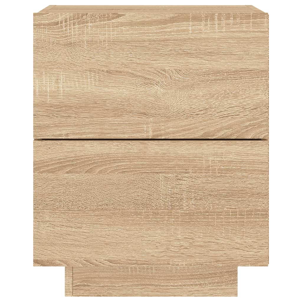 Nachttisch mit LED-Leuchten Sonoma Eiche Holzwerkstoff - Pazzar.ch