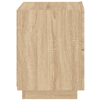 Nachttisch mit LED-Leuchten Sonoma Eiche Holzwerkstoff - Pazzar.ch