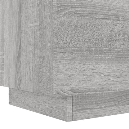 Nachttische mit LED-Leuchten 2 Stk. Grau Sonoma Holzwerkstoff - Pazzar.ch