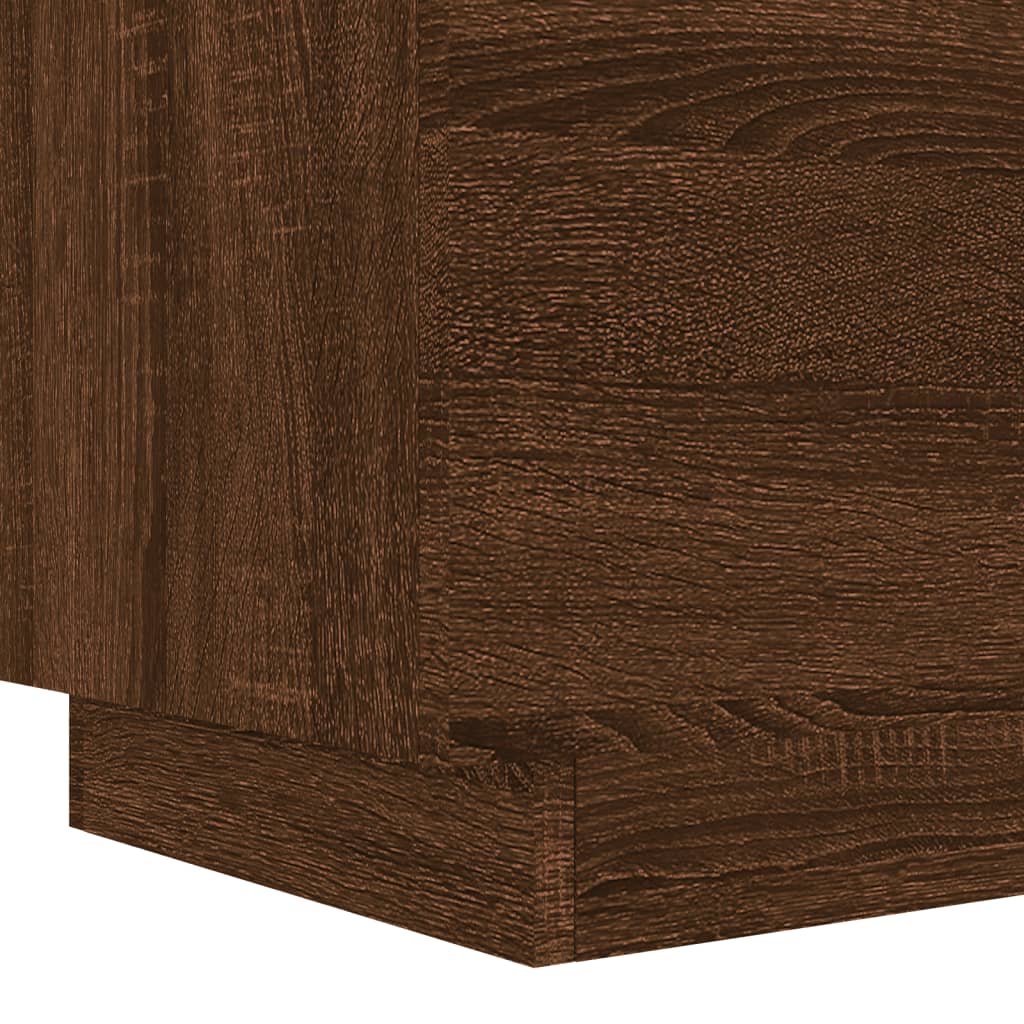 Nachttische mit LED-Leuchten 2 Stk. Braun Eiche Holzwerkstoff - Pazzar.ch