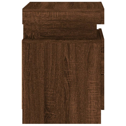 Nachttische mit LED-Leuchten 2Stk. Braun Eiche-Optik 35x39x55cm - Pazzar.ch