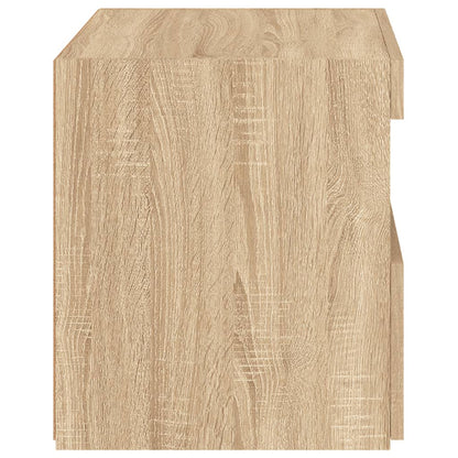 Nachttische mit LED-Leuchten 2 Stk. Sonoma Eiche 50x40x45 cm - Pazzar.ch