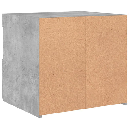 Nachttisch mit LED-Leuchten Betongrau 50x40x45 cm - Pazzar.ch
