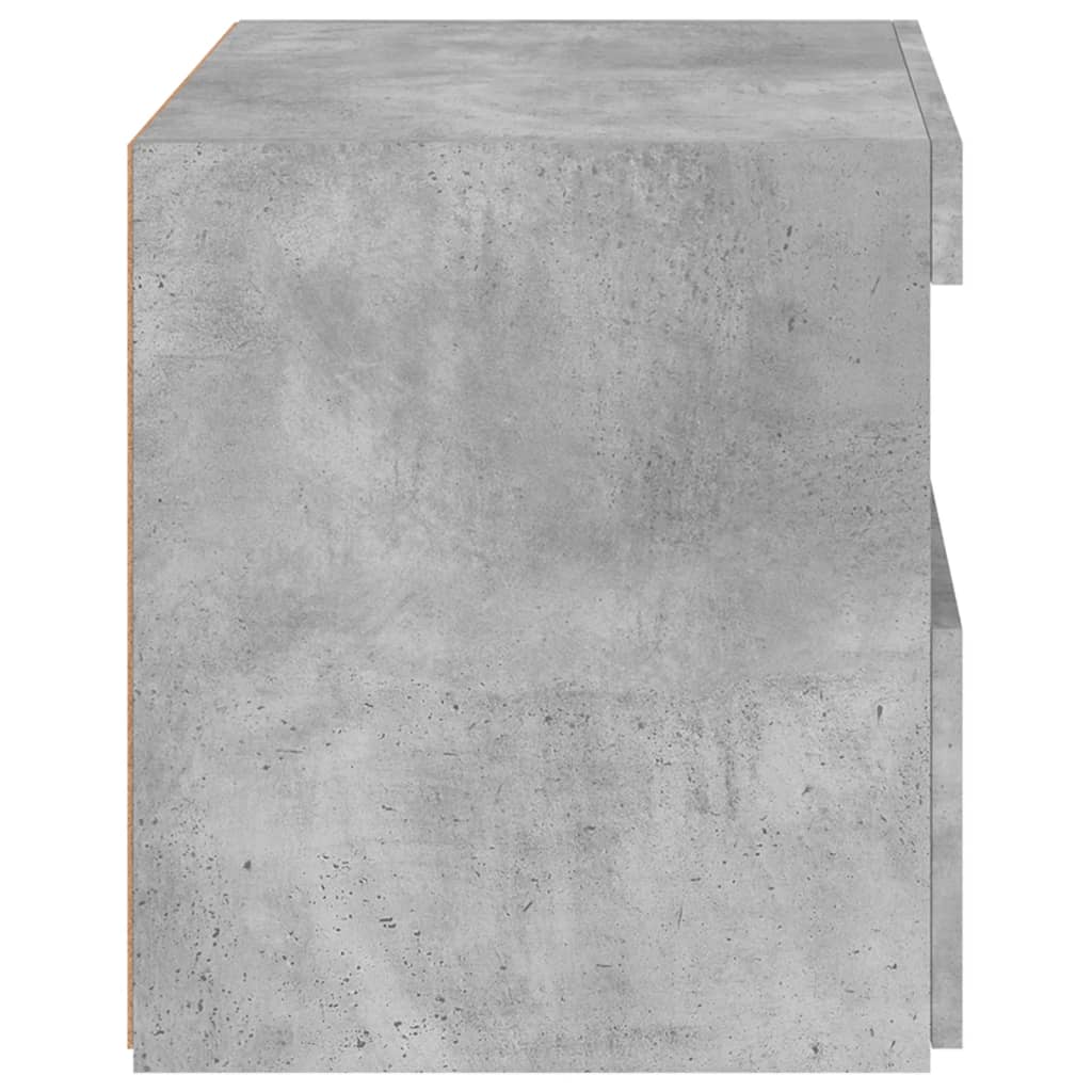 Nachttische mit LED-Leuchten 2 Stk. Betongrau 50x40x45 cm - Pazzar.ch