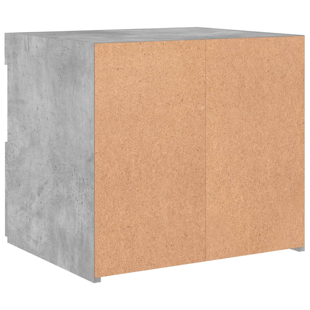 Nachttische mit LED-Leuchten 2 Stk. Betongrau 50x40x45 cm - Pazzar.ch