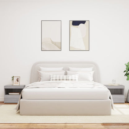 Nachttische mit LED-Leuchten 2 Stk. Grau Sonoma 50x40x45 cm - Pazzar.ch