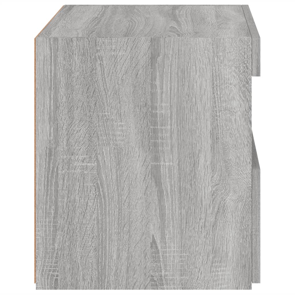 Nachttische mit LED-Leuchten 2 Stk. Grau Sonoma 50x40x45 cm - Pazzar.ch