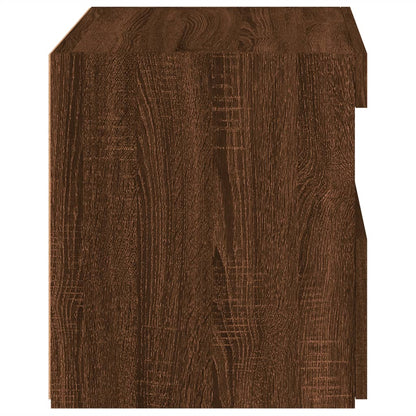 Nachttische mit LED-Leuchten 2 Stk. Braun Eiche 50x40x45 cm - Pazzar.ch