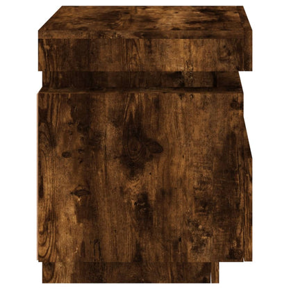Nachttische mit LED-Leuchten 2 Stk. Räuchereiche 40x39x48,5 cm - Pazzar.ch