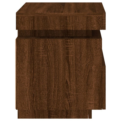 Nachttische mit LED-Leuchten 2 Stk. Braun Eiche 40x39x48,5 cm - Pazzar.ch