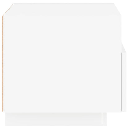 Nachttische mit LED-Leuchten 2 Stk. Weiß 40x39x37 cm - Pazzar.ch