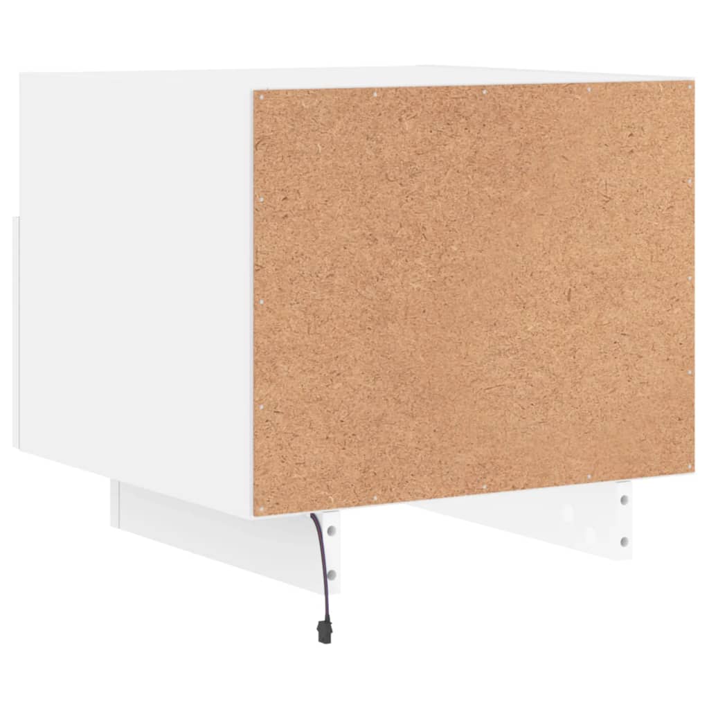 Nachttische mit LED-Leuchten 2 Stk. Weiß 40x39x37 cm - Pazzar.ch