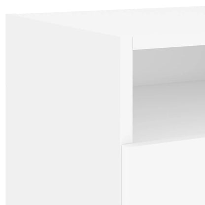 Nachttische mit LED-Leuchten 2 Stk. Weiß 40x39x37 cm - Pazzar.ch