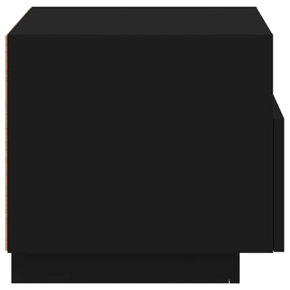 Nachttische mit LED-Leuchten 2 Stk. Schwarz 40x39x37 cm - Pazzar.ch