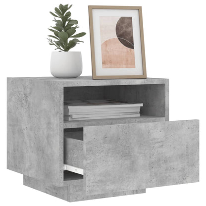 Nachttische mit LED-Leuchten 2 Stk. Betongrau 40x39x37 cm - Pazzar.ch