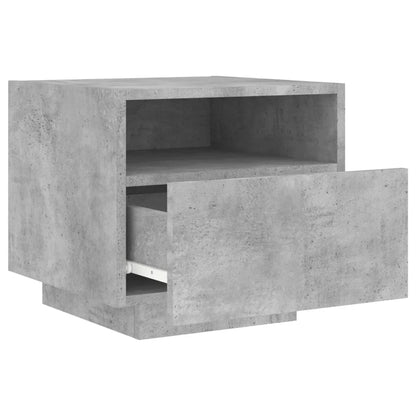 Nachttische mit LED-Leuchten 2 Stk. Betongrau 40x39x37 cm - Pazzar.ch