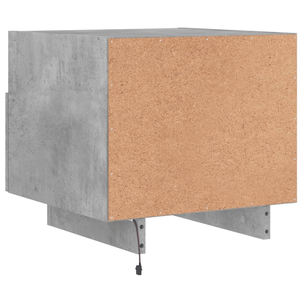 Nachttische mit LED-Leuchten 2 Stk. Betongrau 40x39x37 cm - Pazzar.ch