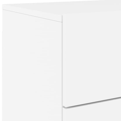 Wand-Nachttische mit LED-Leuchten 2 Stk. Weiß - Pazzar.ch