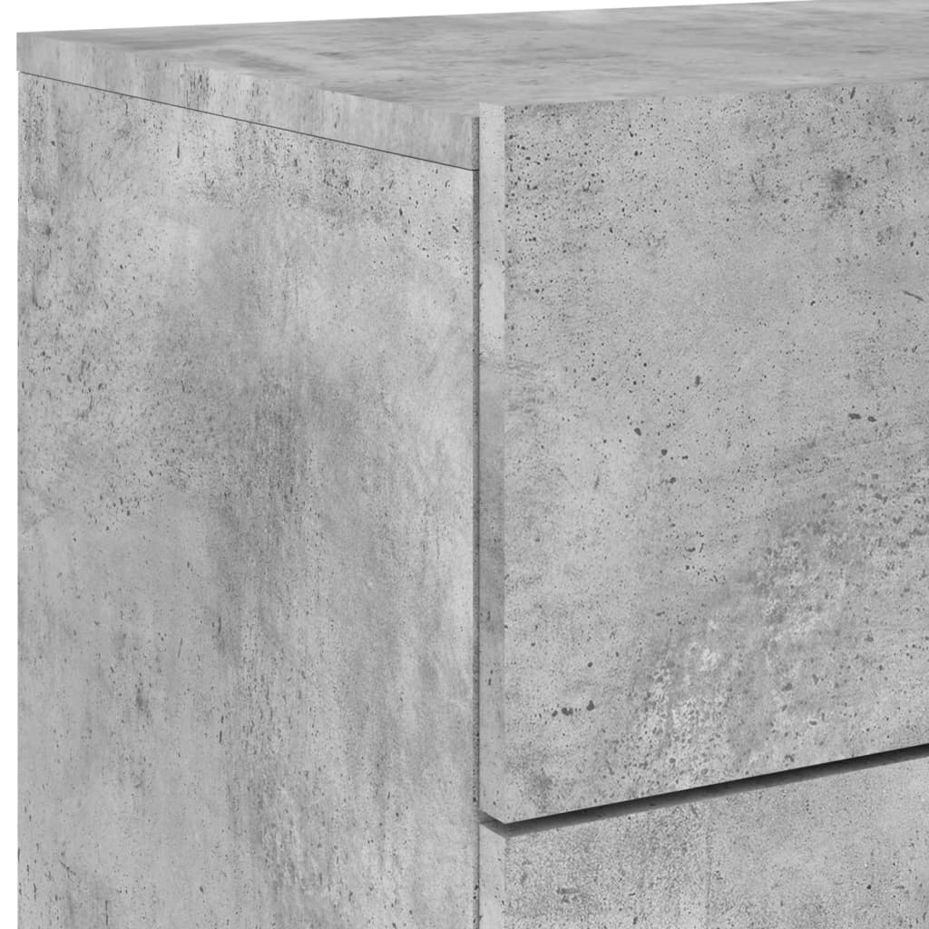 Wand-Nachttisch mit LED-Leuchten Betongrau - Pazzar.ch