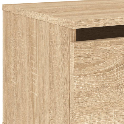 Wand-Nachttische mit LED-Leuchten 2 Stk. Sonoma-Eiche - Pazzar.ch