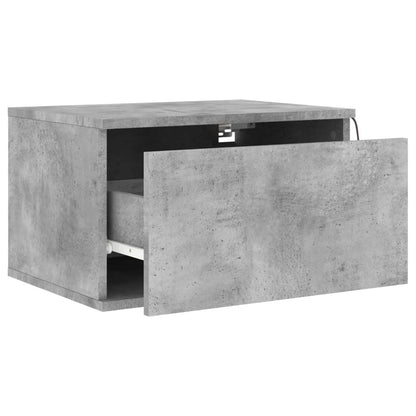 Wand-Nachttische mit LED-Leuchten 2 Stk. Betongrau - Pazzar.ch