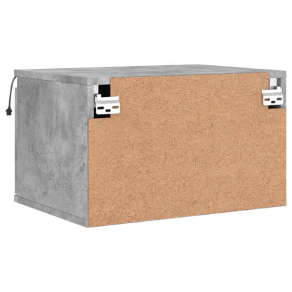 Wand-Nachttische mit LED-Leuchten 2 Stk. Betongrau - Pazzar.ch
