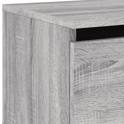Wand-Nachttische mit LED-Leuchten 2 Stk. Grau Sonoma - Pazzar.ch