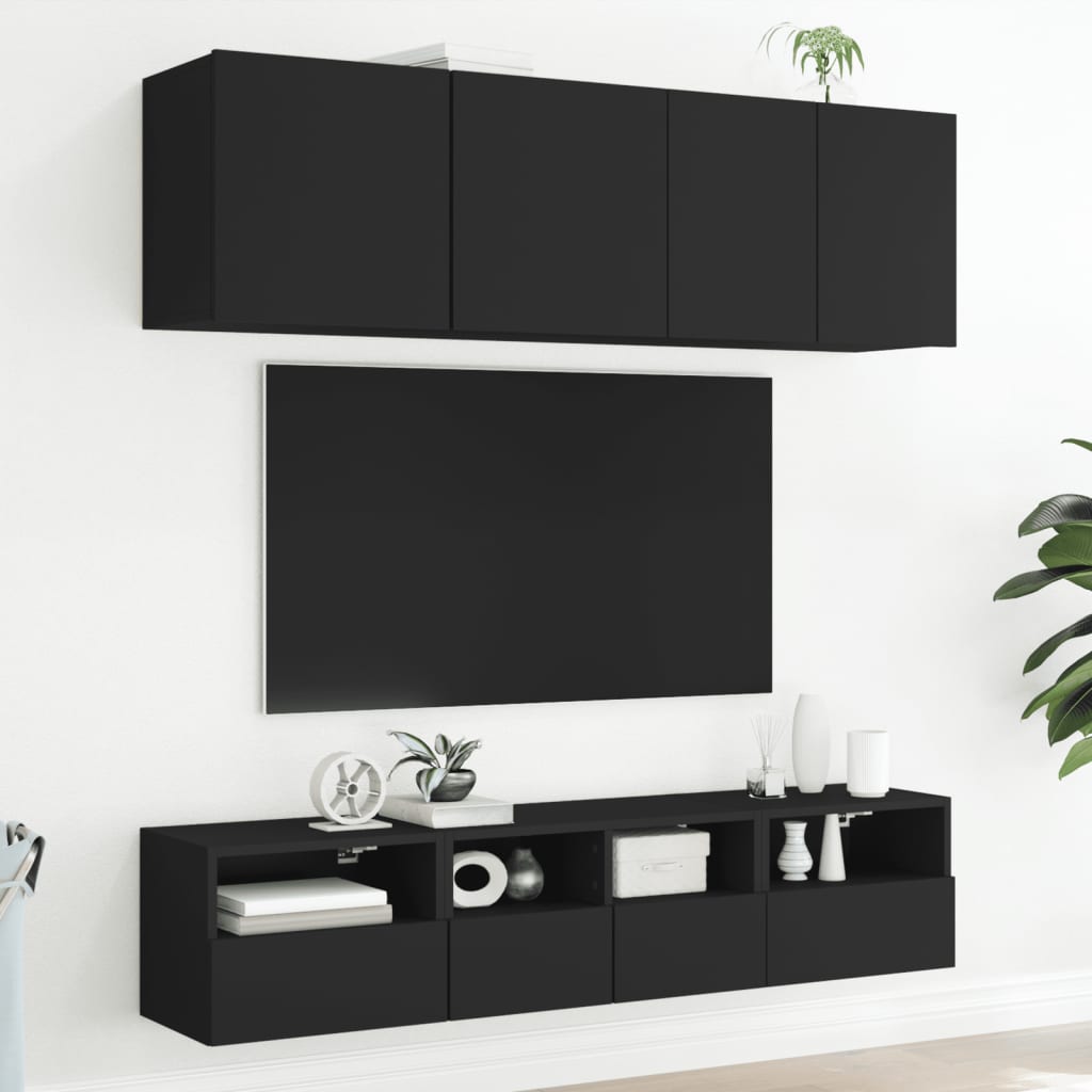 TV-Wandschrank Schwarz 40x30x30 cm Holzwerkstoff - Pazzar.ch