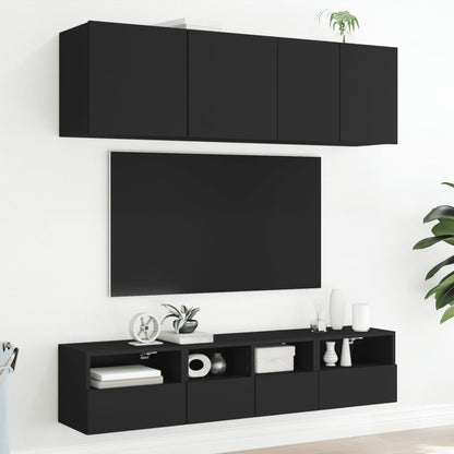 TV-Wandschrank Schwarz 40x30x30 cm Holzwerkstoff - Pazzar.ch