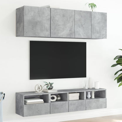 TV-Wandschrank Betongrau 40x30x30 cm Holzwerkstoff - Pazzar.ch