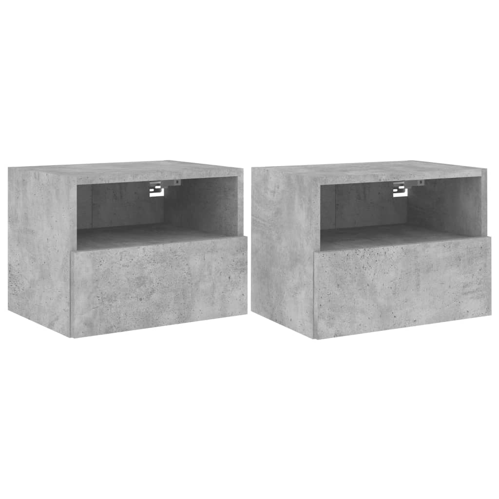 TV-Wandschränke 2 Stk. Betongrau 40x30x30 cm Holzwerkstoff - Pazzar.ch