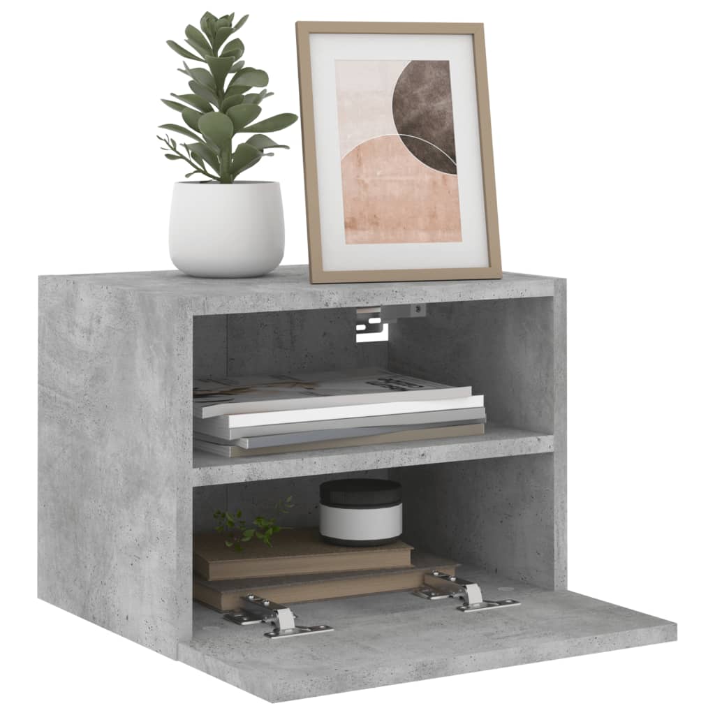 TV-Wandschränke 2 Stk. Betongrau 40x30x30 cm Holzwerkstoff - Pazzar.ch
