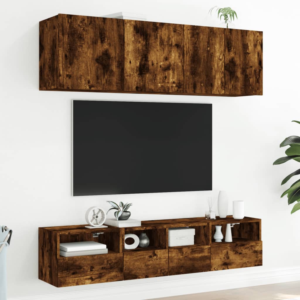 TV-Wandschrank Räuchereiche 40x30x30 cm Holzwerkstoff - Pazzar.ch