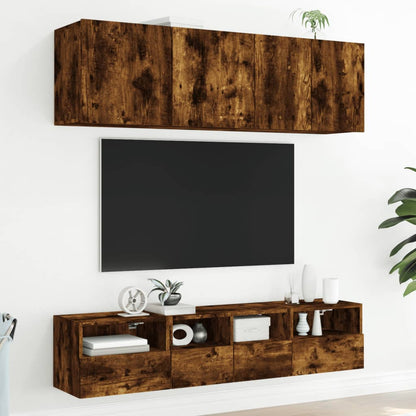 TV-Wandschrank Räuchereiche 40x30x30 cm Holzwerkstoff - Pazzar.ch