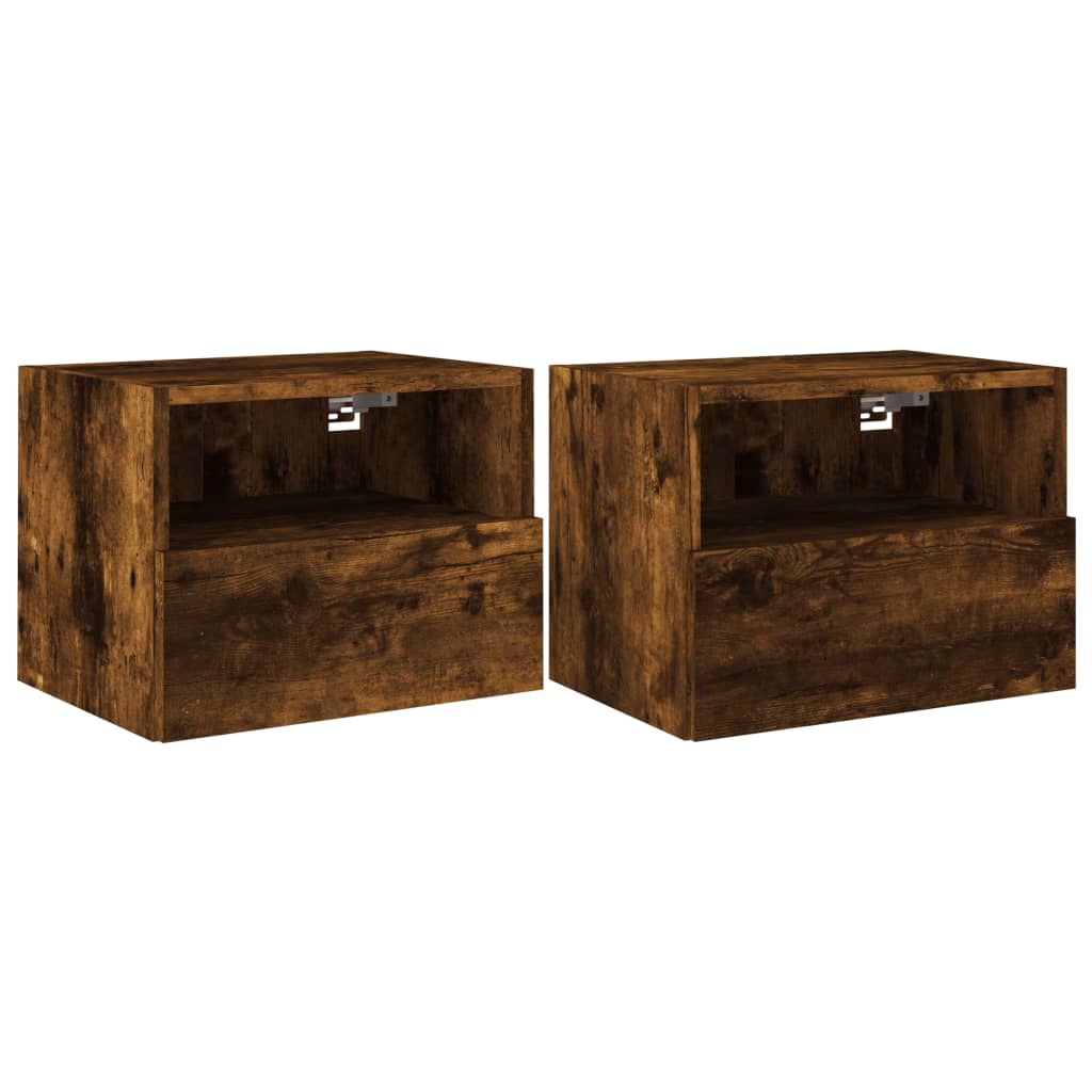 TV-Wandschränke 2 Stk. Räuchereiche 40x30x30 cm Holzwerkstoff - Pazzar.ch