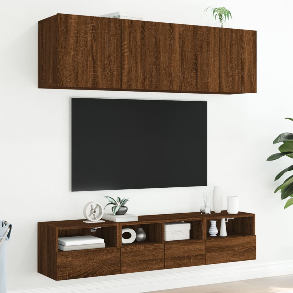 TV-Wandschrank Braun Eiche-Optik 40x30x30 cm Holzwerkstoff - Pazzar.ch